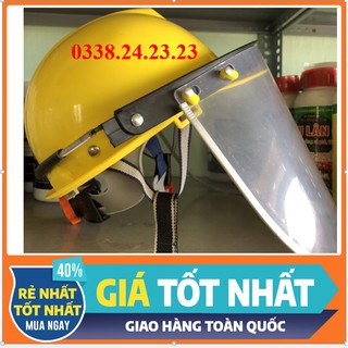 [LOẠI DÀY] MŨ NÓN BẢO HỘ CHE MẶT KÍNH DÙNG ĐỂ XỊT THUỐC - PHÁT CỎ - MÀI CẮT, MŨ PHÁT CỎ , HÀN, MÀI , CẮT, XỊT THUỐC LOẠI
