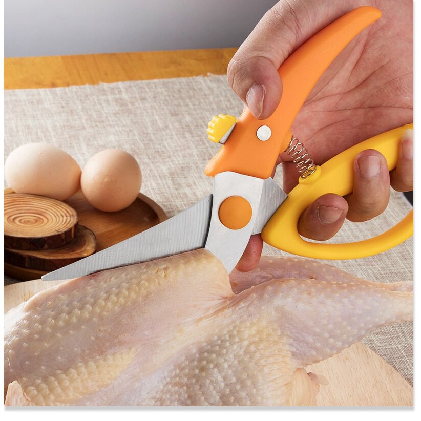 Kéo cắt gà🎉SALE ️🎉Kéo cắt Kitchen đa năng - Dụng cụ nhà bếp cắt thịt vịt một cách dễ dàng 8138
