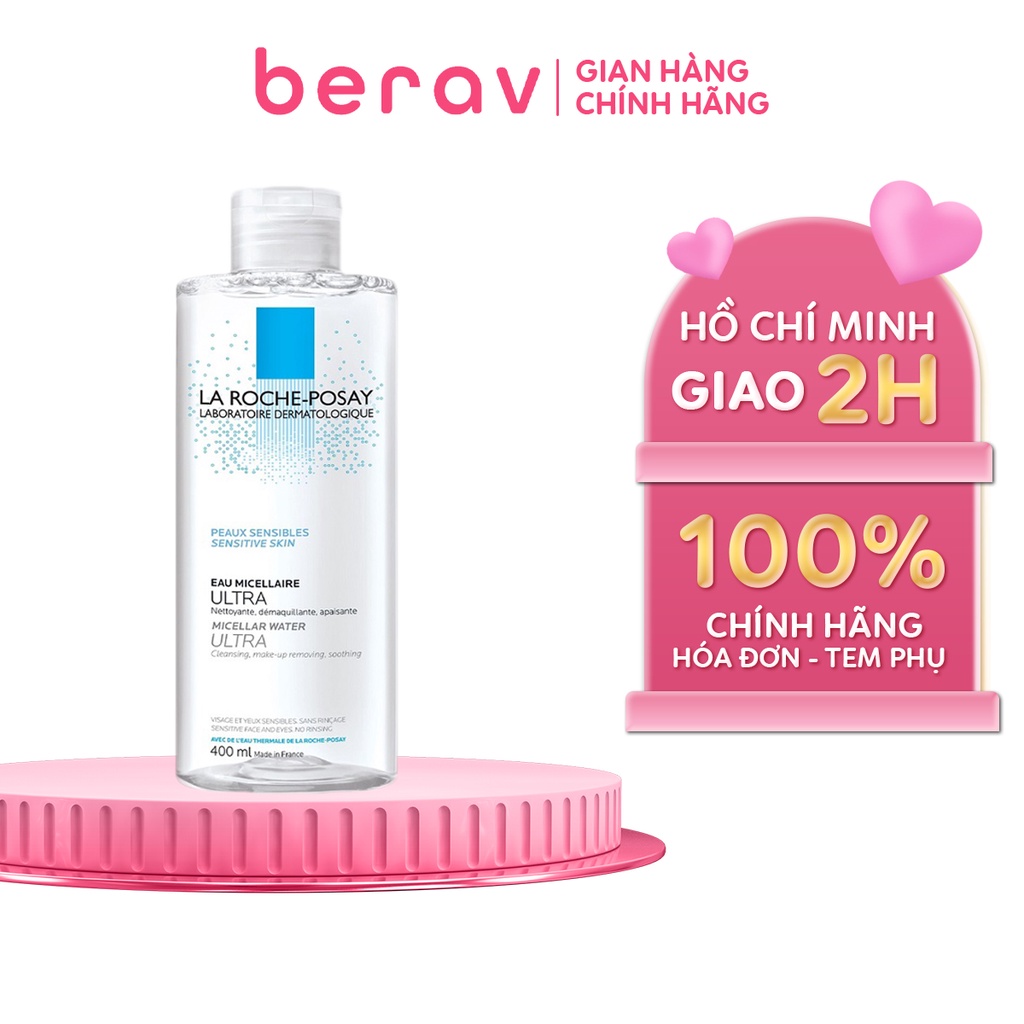 [Trắng 400ml] Nước làm sạch sâu và tẩy trang cho da nhạy cảm Micellar Water Ultra Sensitive Skin La Roche-Posay 400ml