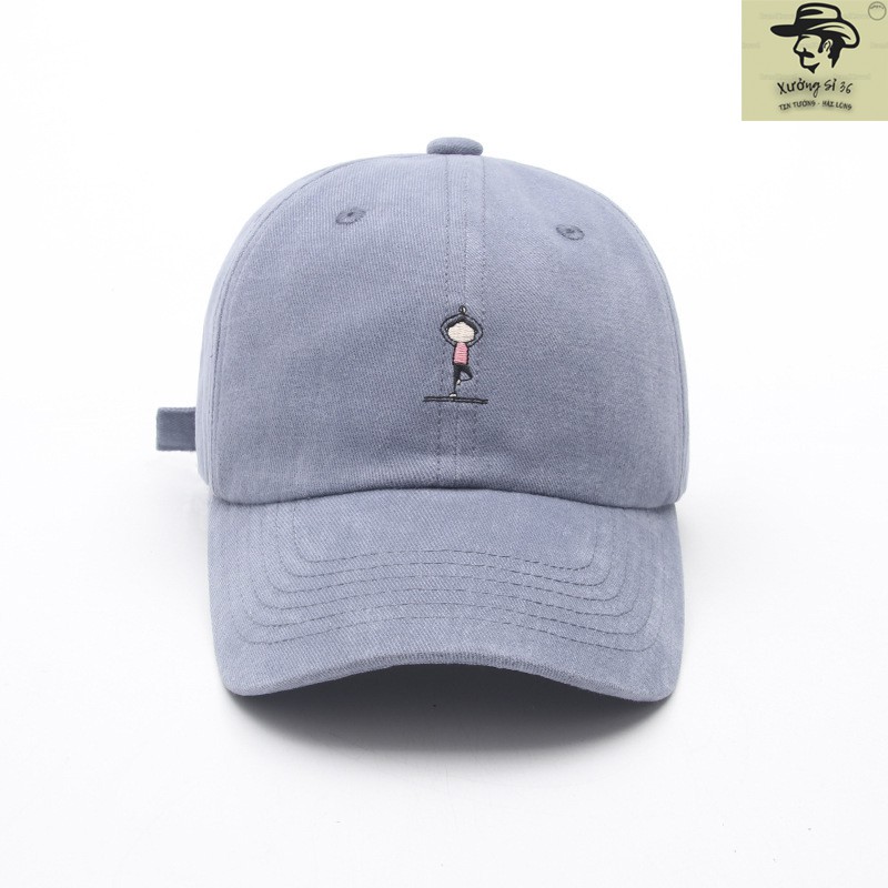 Mũ lưỡi trai nam nữ hình Yoga dễ thương, Nón kết thêu hình sinh động phong cách Ulzzang form Unisex nam nữ - Nhiều màu