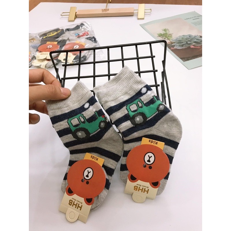 Lố 10 Đôi Tất Hình Ô Tô Cho Bé Yêu Mới