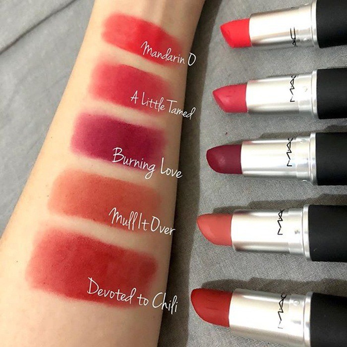 [HÀNG NHẬP KHẨU CHÍNH HÃNG 100%]Son MAC - Vỏ trơn  màu Lady Danger,Ruby Woo,Mac Chili | BigBuy360 - bigbuy360.vn