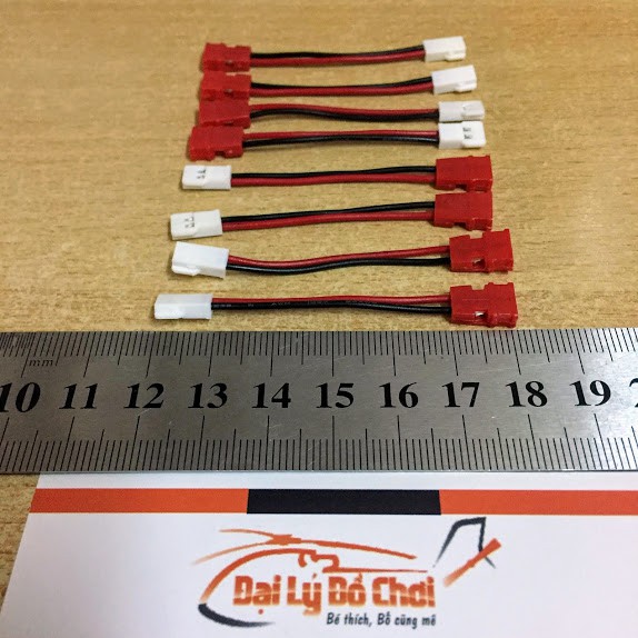 Dây nối giữa jack cắm chân đỏ máy bay X5HW và chân trắng dẹt XH