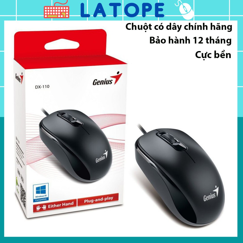 Chuột máy tính Latope chuột laptop có dây văn phòng cao cấp chính hãng Genius G110s