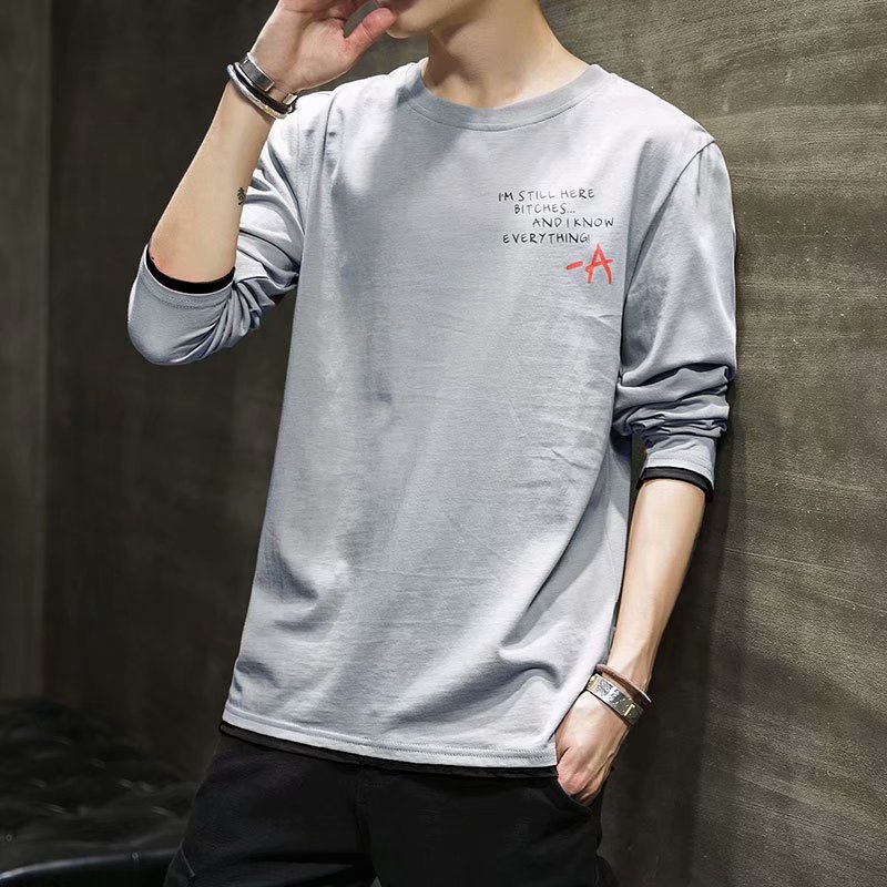 Áo thun dài tay thời trang nam dáng rộng