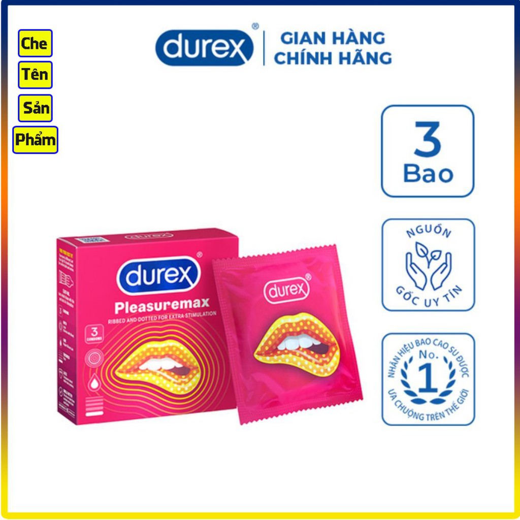 Bao cao su Durex Pleasuremax 3 bao