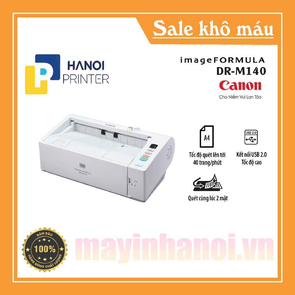 Máy Scan 2 mặt tốc độ cao CANON DR-M140 - Nhập khẩu, Bảo hành 12 tháng