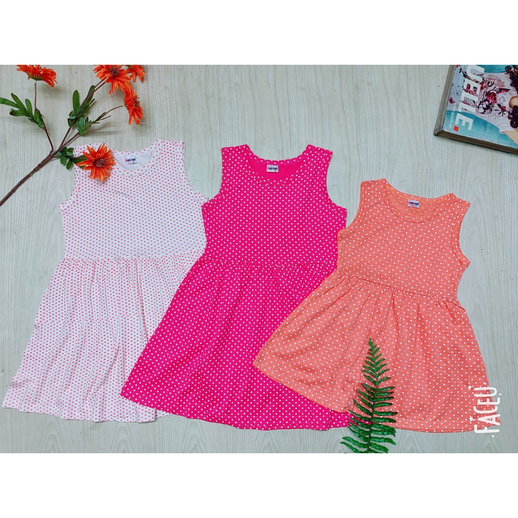 [XẢ LỖ] Váy chấm bi cho bé gái - Nhiều màu sắc chất liệu thun cotton dễ chịu cho bé - Vạn Xuân Shop
