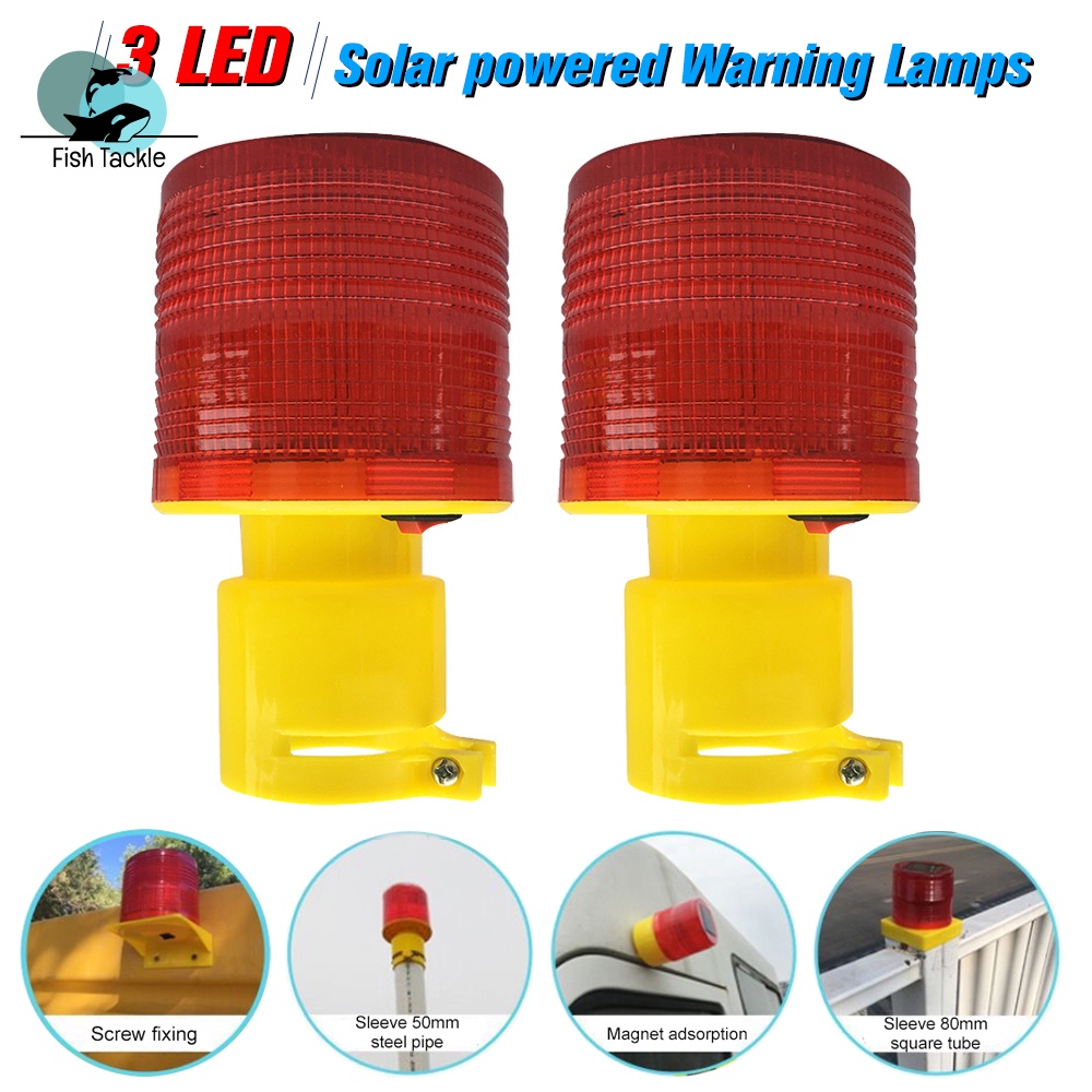 Đèn LED Tín Hiệu Nhấp Nháy Cảnh Báo Khẩn Cấp Chống Nước Sử Dụng Năng Lượng Mặt Trời