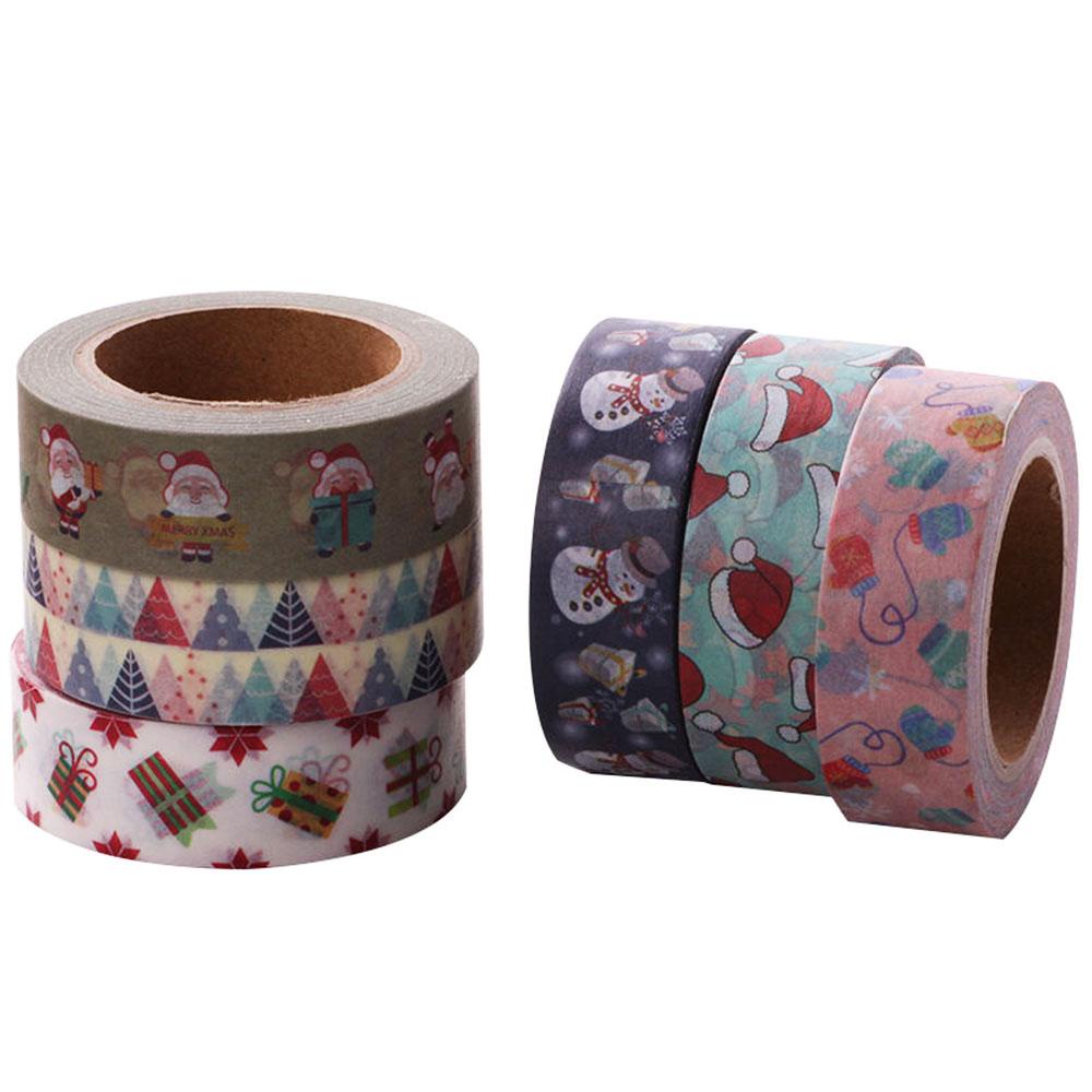 Bộ 2 Cuộn Băng Dính Washi Kiểu Dáng Dễ Thương Dùng Trang Trí Sổ Tay