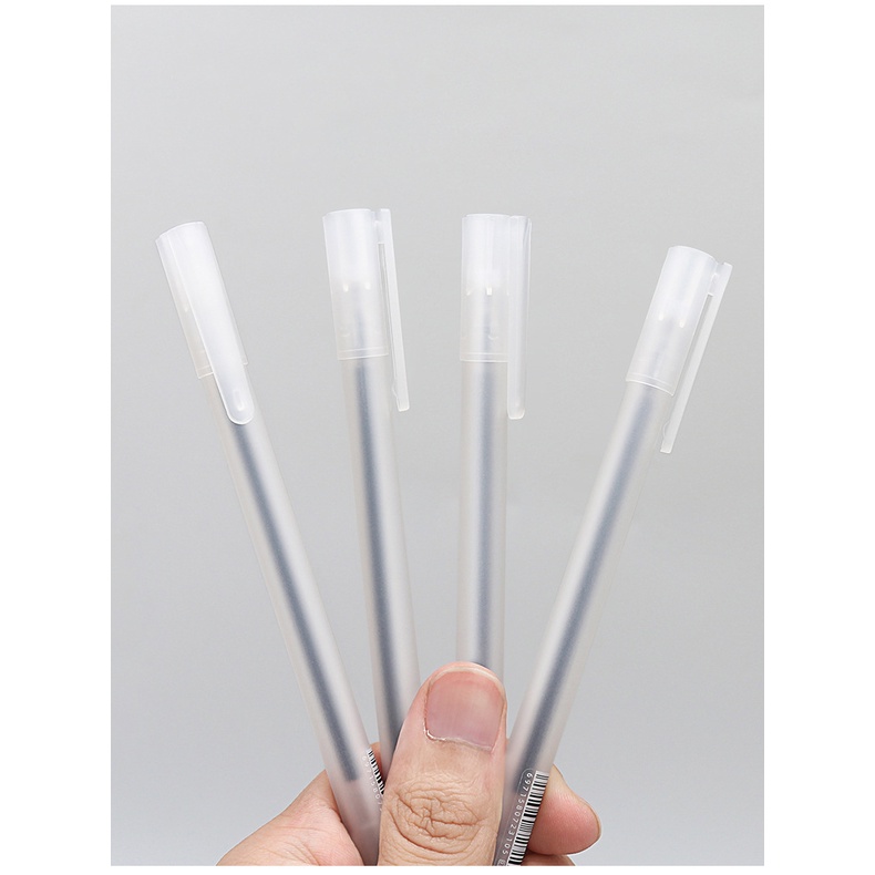 Bút bi nước mực gel 0.5mm Lalunavn mực đều khô nhanh nét chữ đẹp đủ 3 màu Xanh Đen Đỏ B120