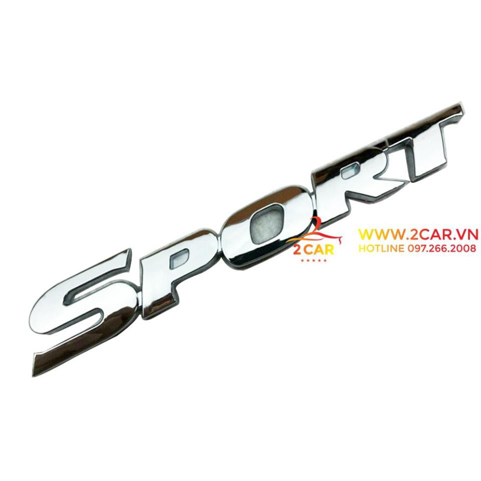 Chữ nổi SPORT dán xe ô tô