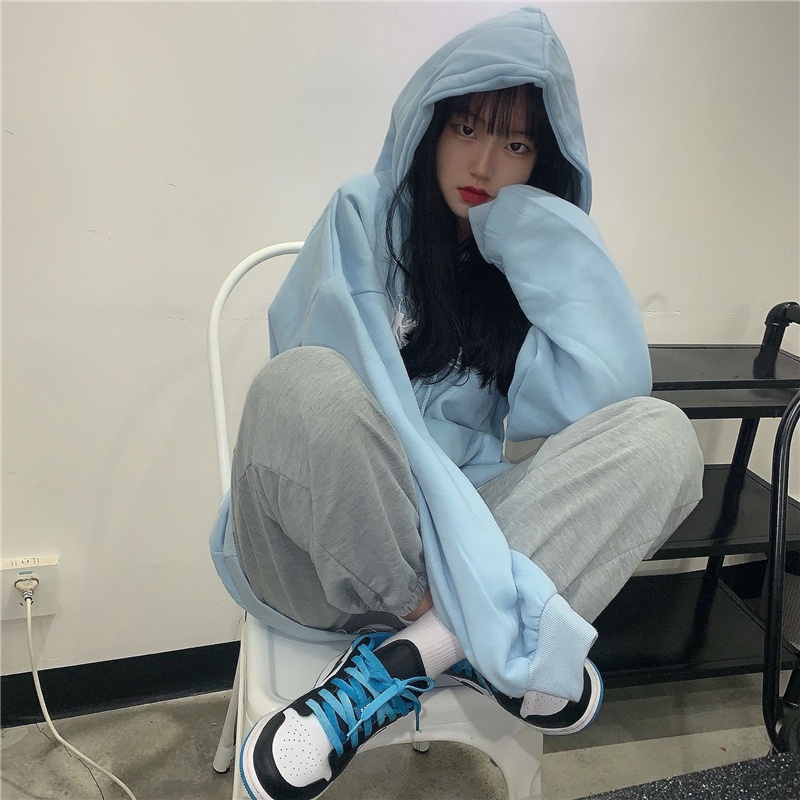 NRVP Áo Hoodie Dáng Rộng Thời Trang Hàn Quốc 2022 Dành Cho Nữ