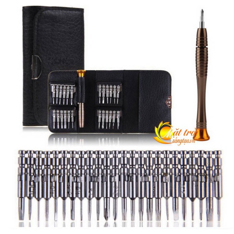. Dụng Cụ Sửa Chữa Đa Năng 46 Chi Tiết-Bộ Tovit Bỏ Túi Nhỏ Gọn Tháo Sửa Điện Thoại Laptop 24 Đầu Kèm Bao Da