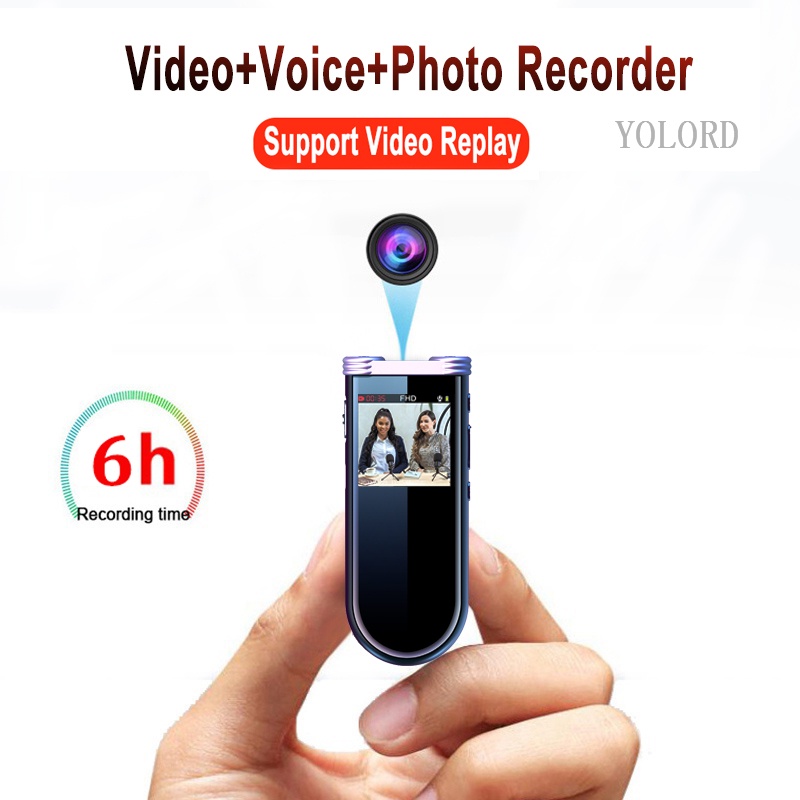 Máy Quay Video Kỹ Thuật Số Mini HD 1080P Bằng Kim Loại Có Màn Hình Hiển Thị