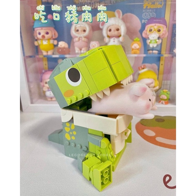 Mô hình lắp ráp Legogi KHỦNG LONG XANH MÕM RỘNG JAKI đồ chơi xếp hình lắp ghép