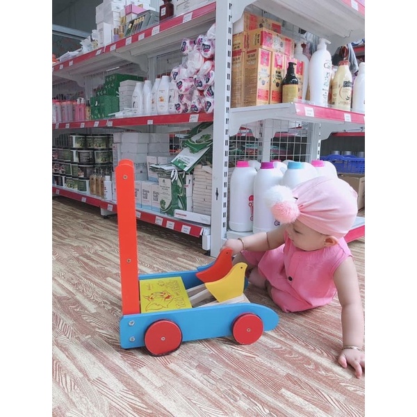 Xe Gỗ Tập Đi Cho Bé Hình Con Gà