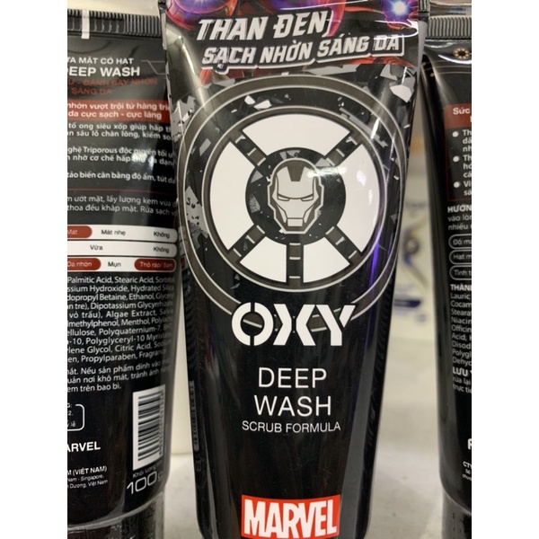 OXY Deep Wash  khẻ vàng - Kem rửa mặt có hạt sạch sâu 100g