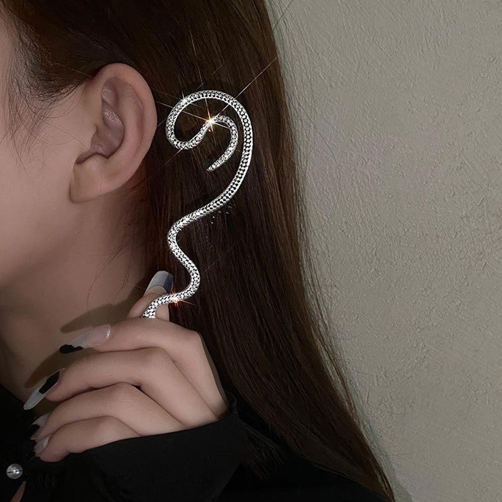 EXPEN Khuyên Kẹp Vành Tai Kim Loại Không Xỏ Lỗ Kiểu Dáng Hình Học Dành Cho Nữ