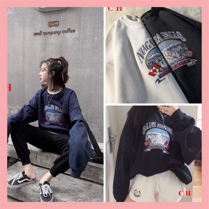 Áo Sweater Quả Cầu Nigara  Unisex nam nữ tay lỡ Oversize form rộngThời trang Thu đông ấm áp, nỉ cotton ko bai xù, ấm áp