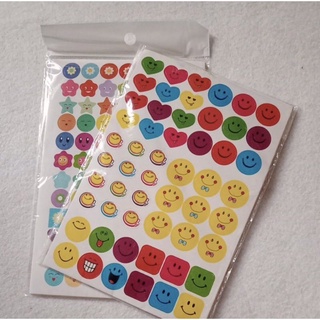 STICKER hình dán mặt cười, ngôi sao cute dễ thương khen thưởng cho bé