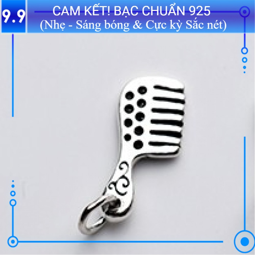 (CAM KẾT BẠC CHUẨN, SÁNG, NHẸ, SẮC NÉT) Charm bạc s925 Lược CH192
