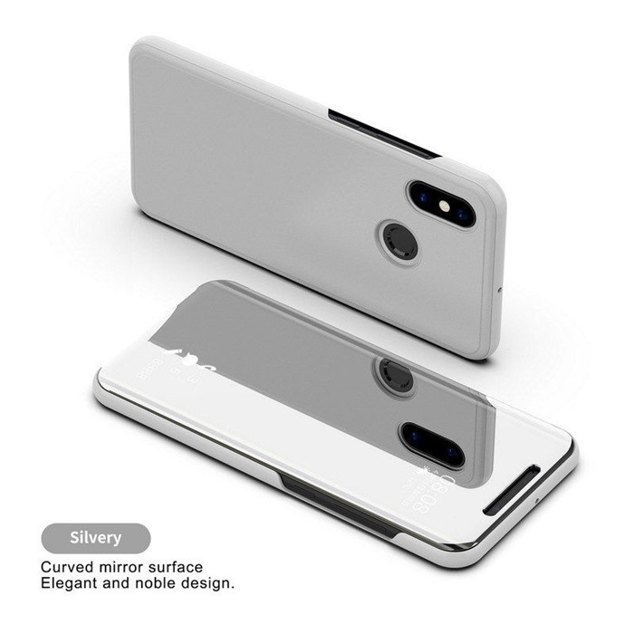 For Redmi Note 5 6 7 Pro Note 3 5A 4X Cover Clear Smart View  Mirror Flip  Leather Phone Case
