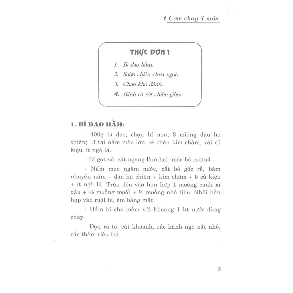 Sách - Cơm Chay Bốn Món | BigBuy360 - bigbuy360.vn