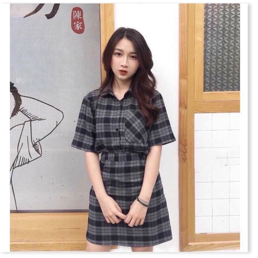 Set Váy Caro Giá Rẻ Siêu Kute