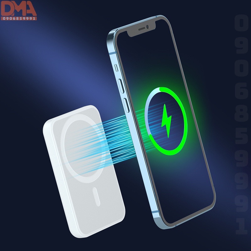Sạc dự phòng không dây IP, Pin 5000mah Mini Nhỏ Gọn Cao Cấp Hỗ Trợ Từ Cho IP8/X/11/12/13 pro max