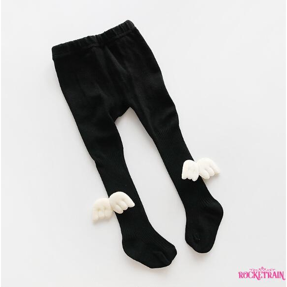 Quần vớ cotton mềm gắn đôi cánh thiên thần ấm áp xinh xắn dành cho bé gái