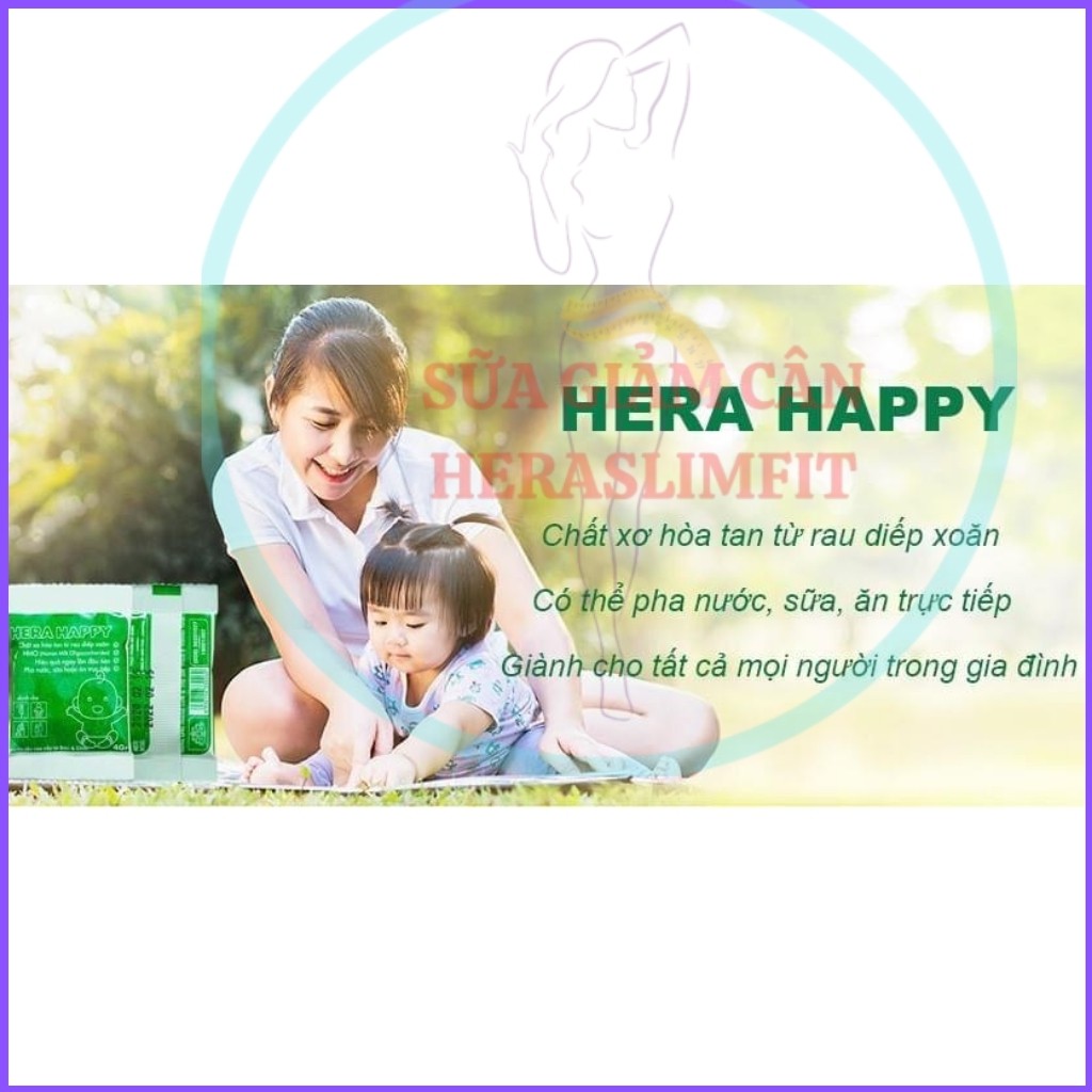 Chất Xơ HERA HAPPY CX02 - Chất xơ Hòa Tan - Hỗ Trợ Táo Bón - Bổ sung Chất xơ (02 Hộp = 30 Gói)