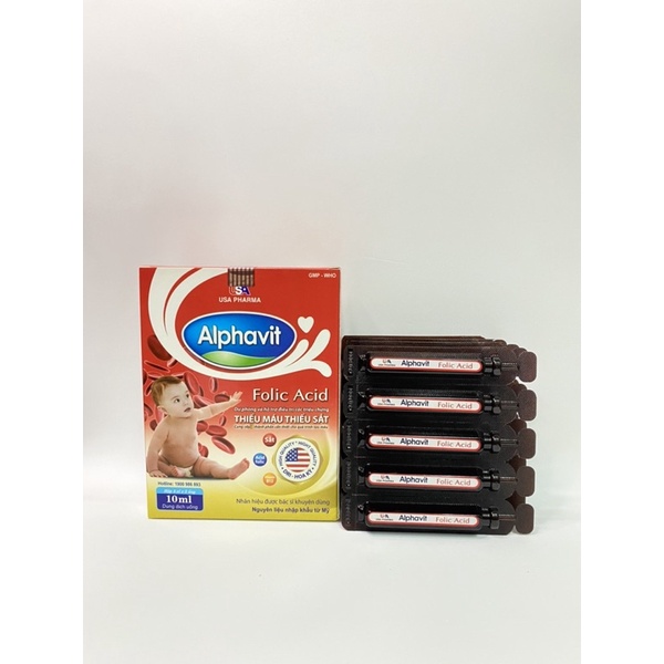 ALPHAVIT FOLIC ACID hộp 20 ống giúp bổ sung sắt cho bé