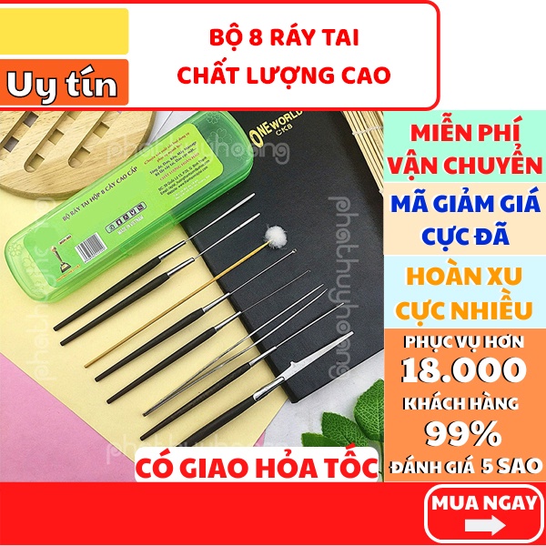 Bộ 8 cây ráy tai chuyên nghiệp chất lượng cao ✔️ FREESHIP 🚚 - Phát Huy Hoàng