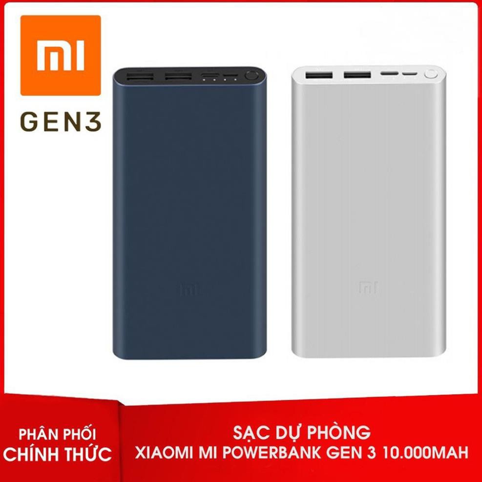 SẠC DỰ PHÒNG CHÍNH HÃNG XIAOMI 10000MAH GEN 3 TYPE C - BẢO HÀNH 1 NĂM Chính Hãng [vthm9]