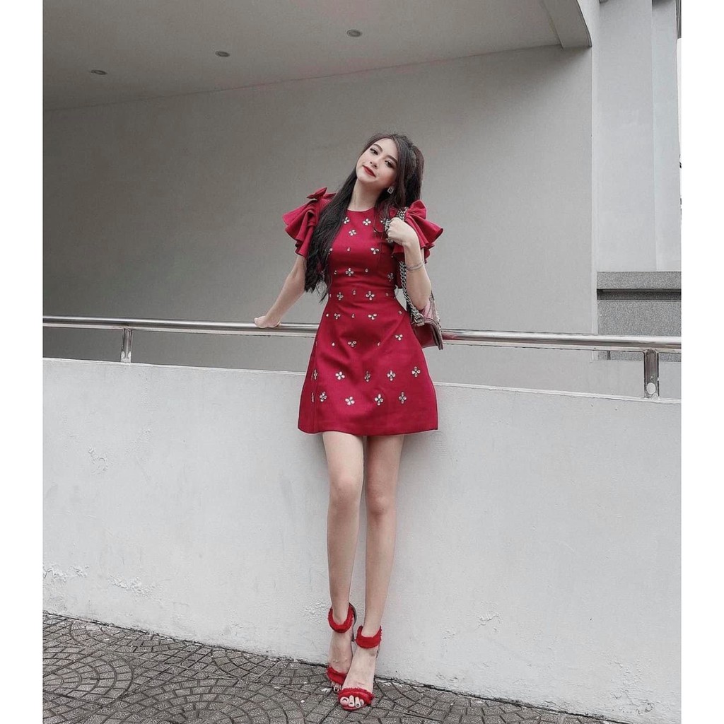 Đầm dự tiệc, dạo phố đính đá tay cánh tiên xinh xắn - WILLI Dress