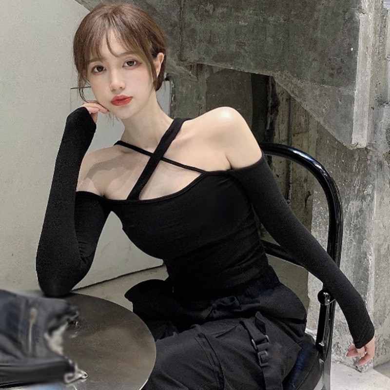 Áo Thun Dài Tay Hở Vai Gợi Cảm Dành Cho Nữ