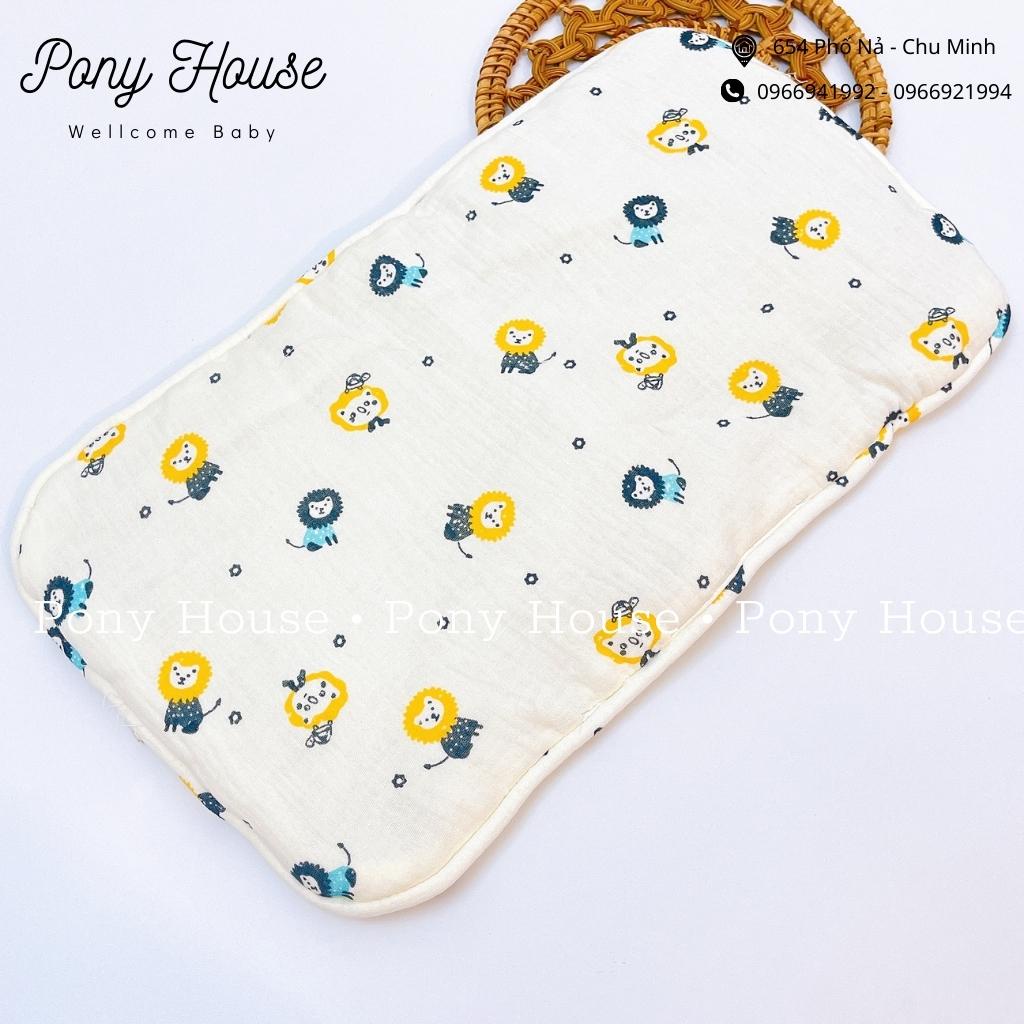 Gối Xô Sơ Sinh Bunny Xô Muslin Ruột Bông Tự Nhiên Cho Bé Sơ Sinh Siêu Mềm, Mịn, Thấm Hút Mồ Hôi Tốt