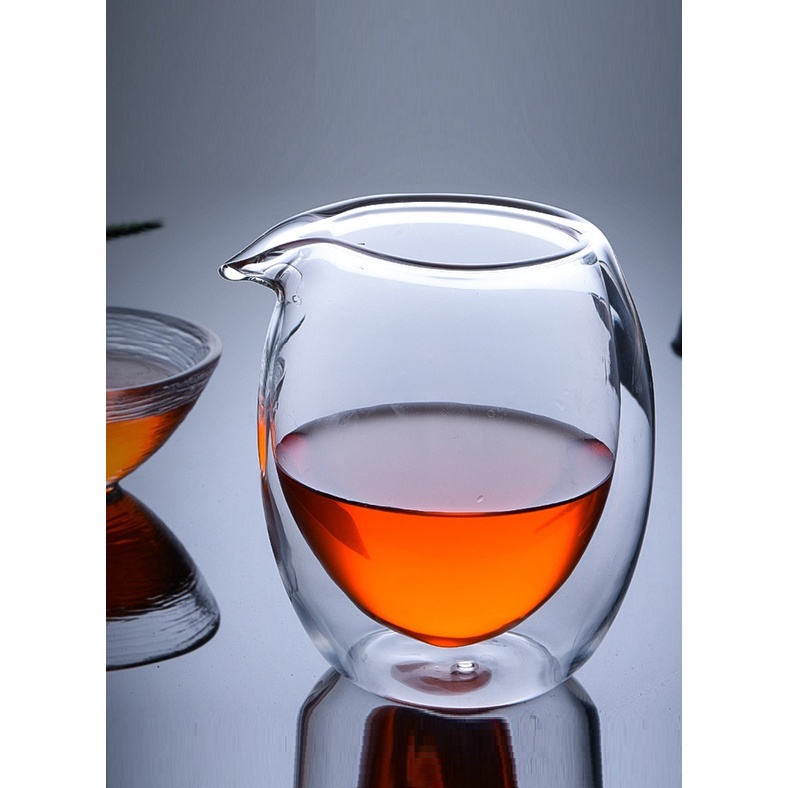 Tống trà bằng thủy tinh Borosilicate hai lớp cách nhiệt