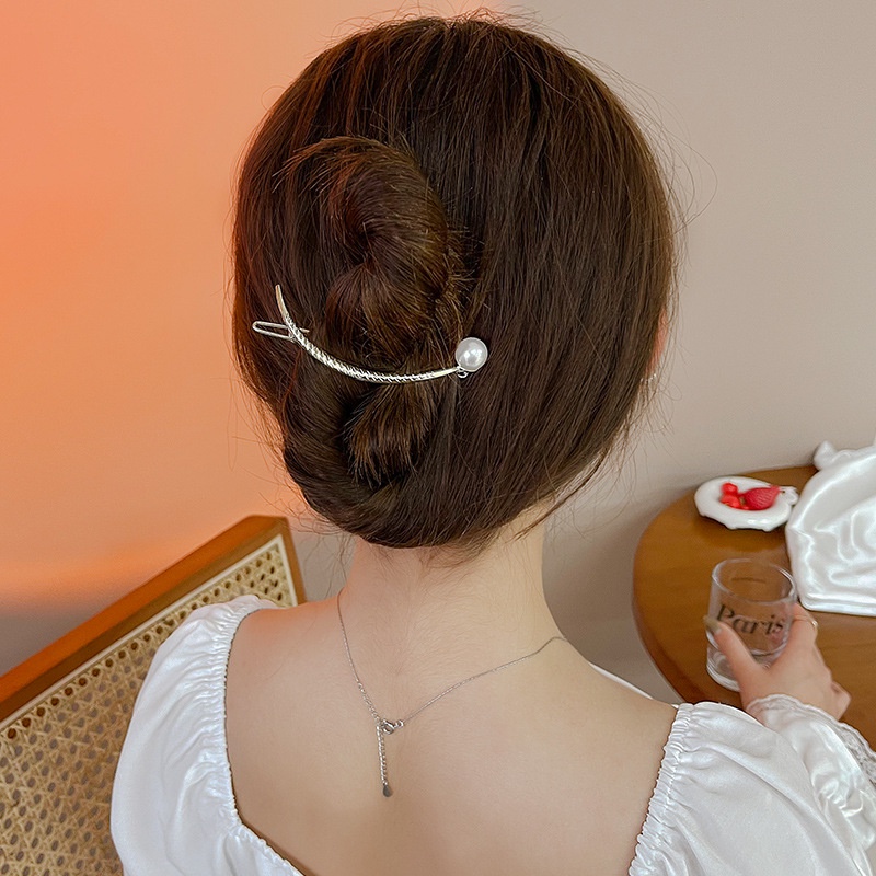 Kẹp Tóc Kim Loại Hình Chú Ếch Đính Ngọc Trai Dễ Thương