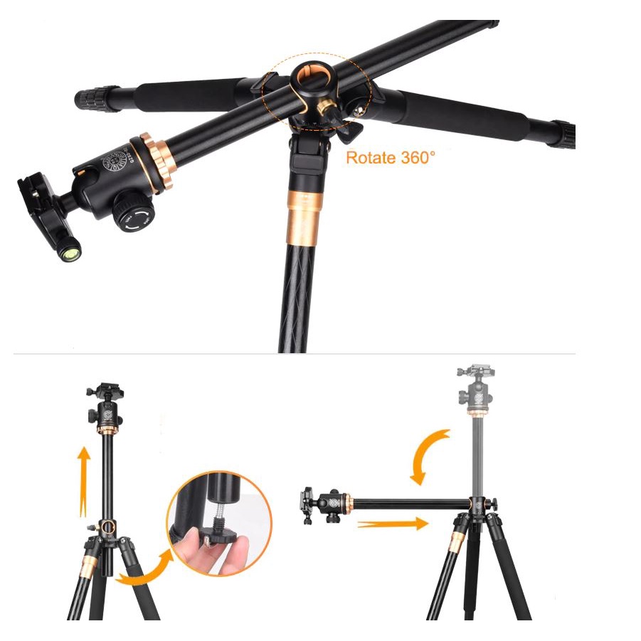 [Mã 254ELSALE giảm 7% đơn 300K] Chân máy ảnh Tripod Beike Q999H chính hãng