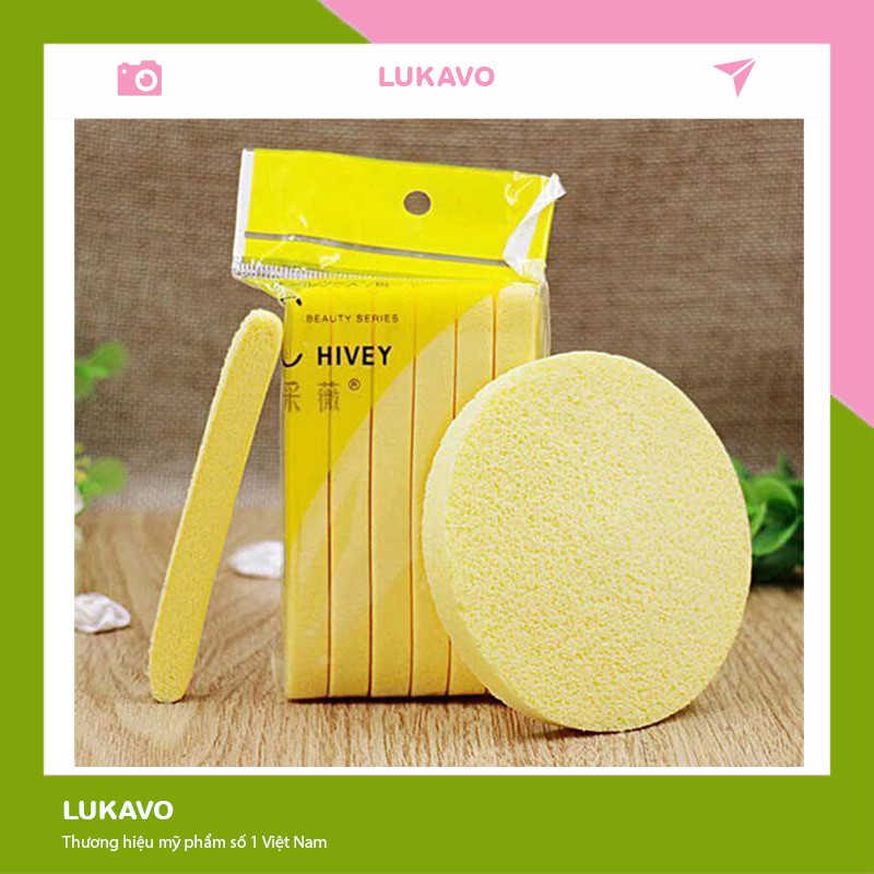 Bọt Biển - Bông Nở - Mút Rửa Mặt Chivey Nhật Bản Dùng Trong Spa 1 Miếng DC18