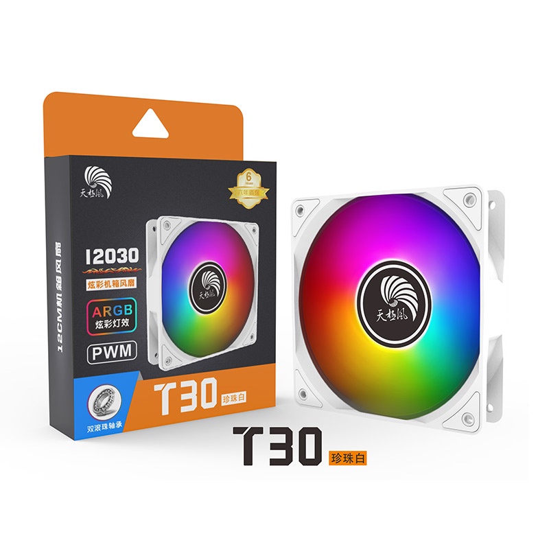 Quạt Tản Nhiệt CPU T30 ARGB 12030 Dày 30mm 5V 3PIN Không Ồn Tiện Dụng