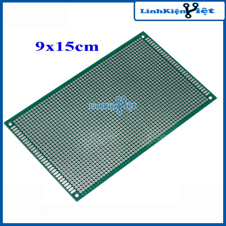 Phíp Đồng Đục Lỗ 2 Mặt PCB Xanh Tốt  Dày 1.6mm