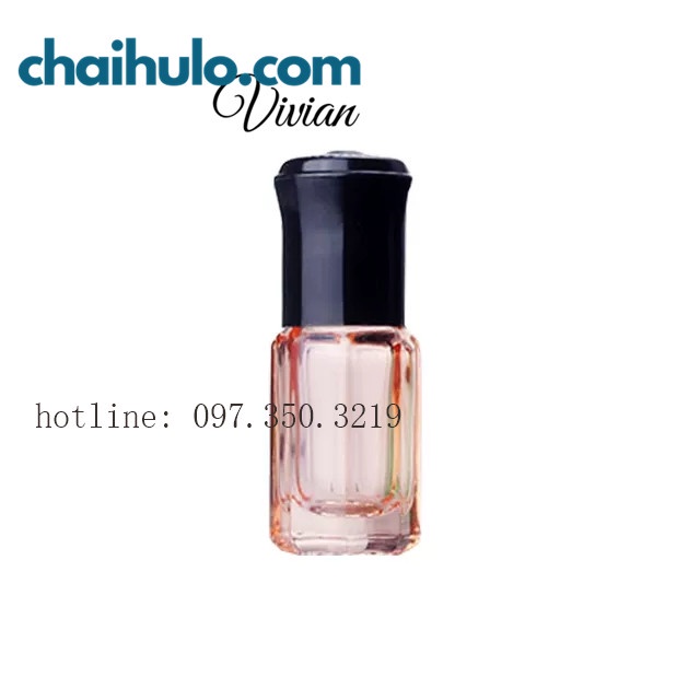 3ml - Chai bi lăn thuỷ tinh đầu bi sắt, chai chiết nước hoa cao cấp nhiều màu