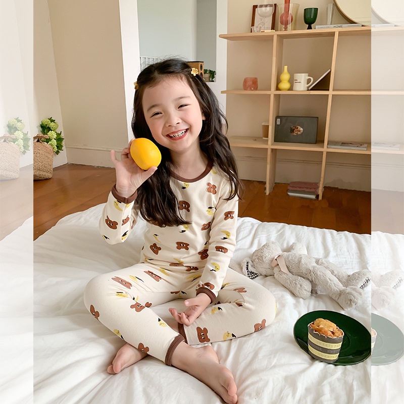 Bộ thu đông cho bé trai, bé gái từ 8-35kg dài tay chất DÀY MỀM MỊN bộ quần áo hãng Ambb Kids mã Y046-1