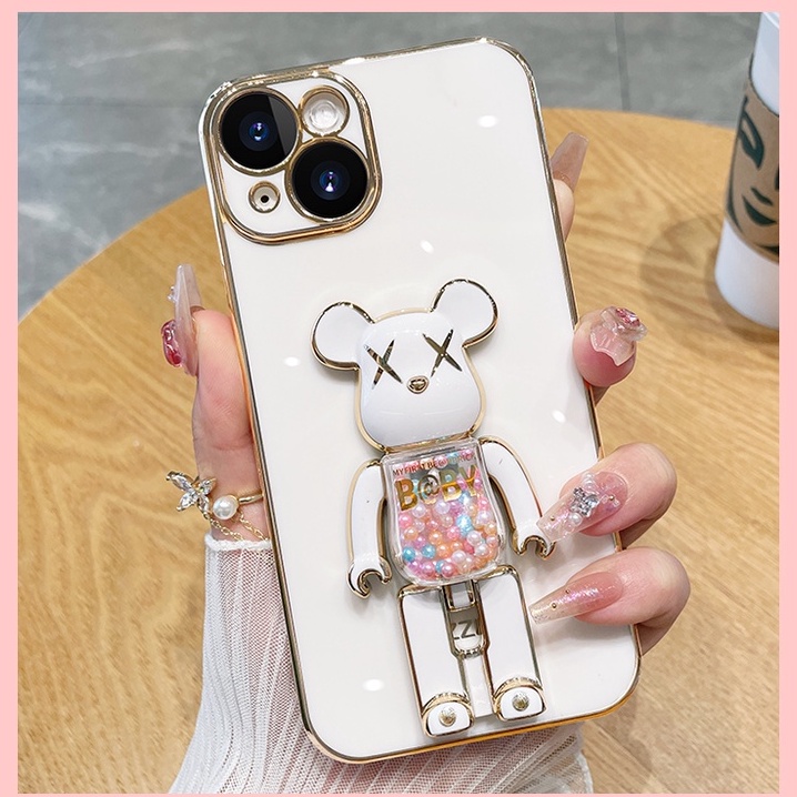 Ôp lưng iphone 11 pro max Ốp Điện Thoại Có Giá Đỡ Hình Gấu 3D Dành Cho iPhone 14 Pro Max13 12 11 Pro XS MAX XR 7 8 Plus