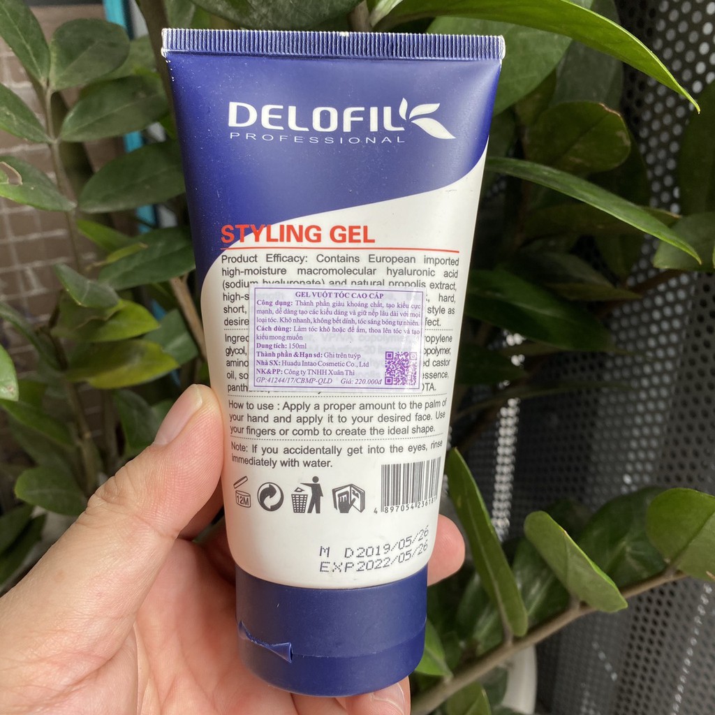 Gel vuốt tóc cao cấp Delofil Styling Gel 150ml