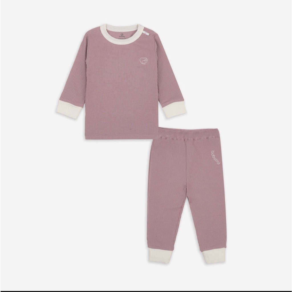 Bu baby- Bộ dài  tay Bubaby cho bé trai bé gái cổ tròn Molist BMD 110401