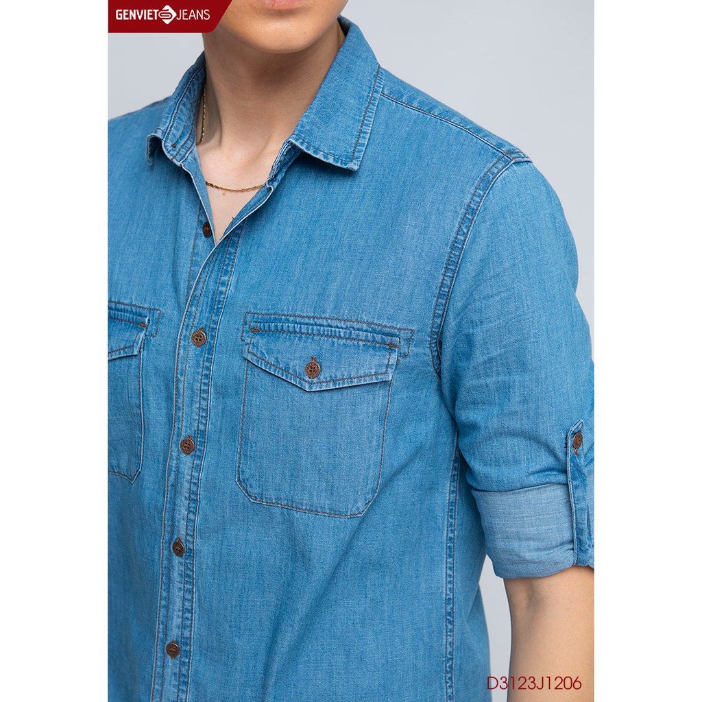 Áo somi dài tay nam D3123J1206 GENVIET | BigBuy360 - bigbuy360.vn